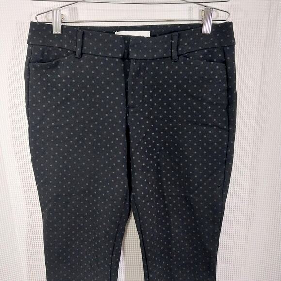 OLD NAVY! RICH BLACK W/GRAY POLKA DOTS SKINNY STYLE PANTS, SLACKS TROUSERS! SZ 8 - Picture 3 of 10